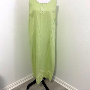 ANNA MAXWELL Women’s Size 1XWP 18/20 Maxi Sleeveless Dress Floral Embroidery